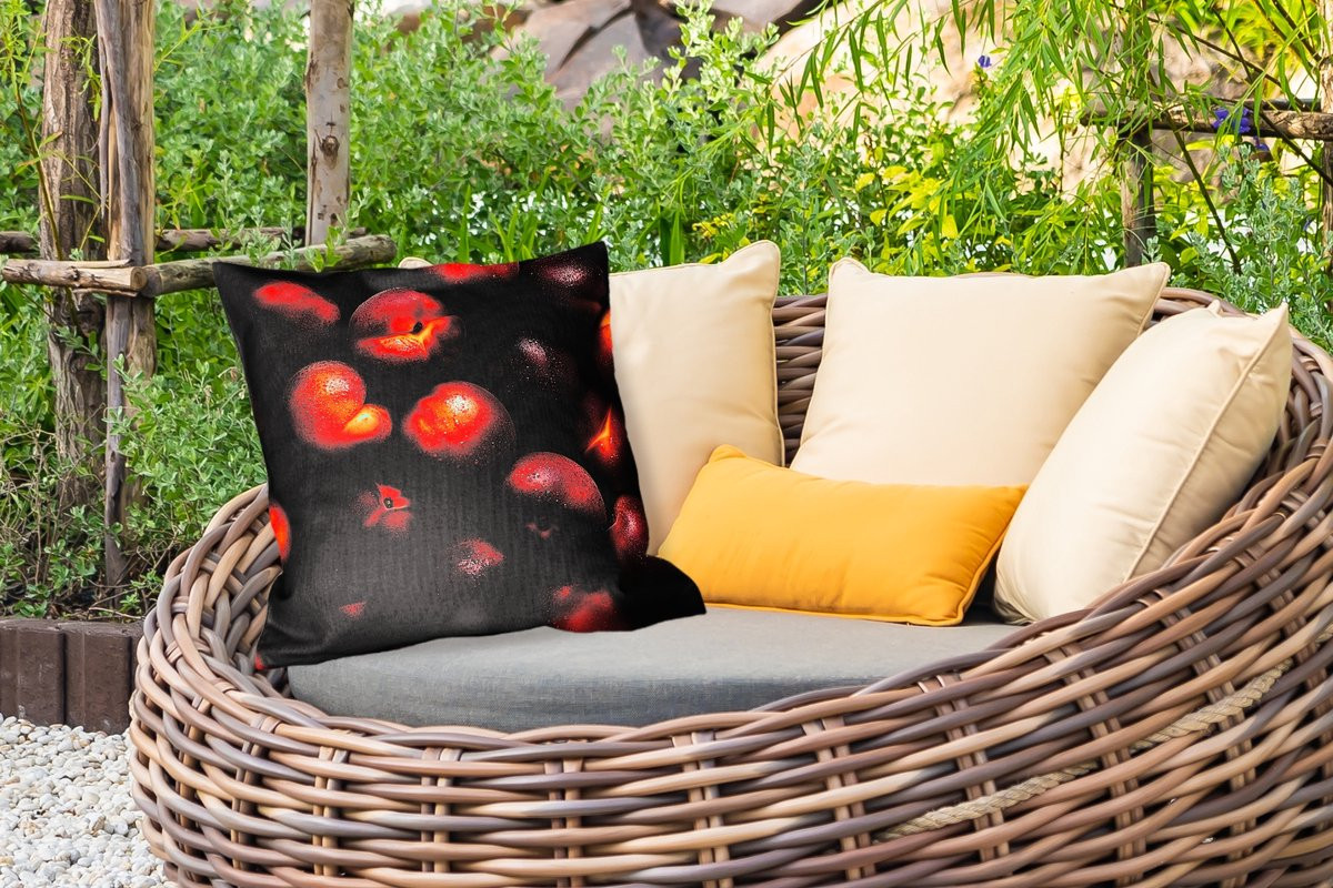 PillowMonkey Buitenkussen Weerbestendig Nectarines 50x50 cm