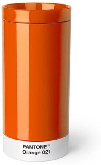 Coffee-to-go-Becher "Pantone by Copenhagen Design To Go Cup 430 ml", orange, Trinkgefässe, Ø 7,5cm, 430ml, 1, Coffee-to-go-Becher, Ø:7,5cm orange Ø 7,5cm, 430ml, 1