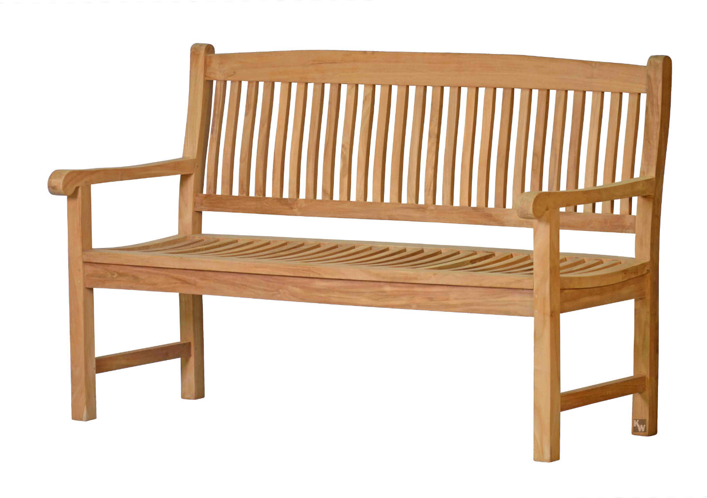 Gartenbank Teakbank Messina 130 cm Massivholz als wetterfeste Sitzbank & Holzbank nachhaltige und unbehandelte Teakholzbank