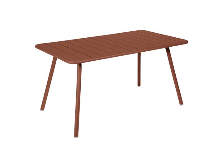 Esstisch, Aluminium, Gelb, 80×74 cm, Klassisch & Modern, Fermob Luxembourg