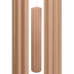 Wiedemann Kerzen Rillen Kerzen Caramel 300 x Ø 45 mm, 4 Stück