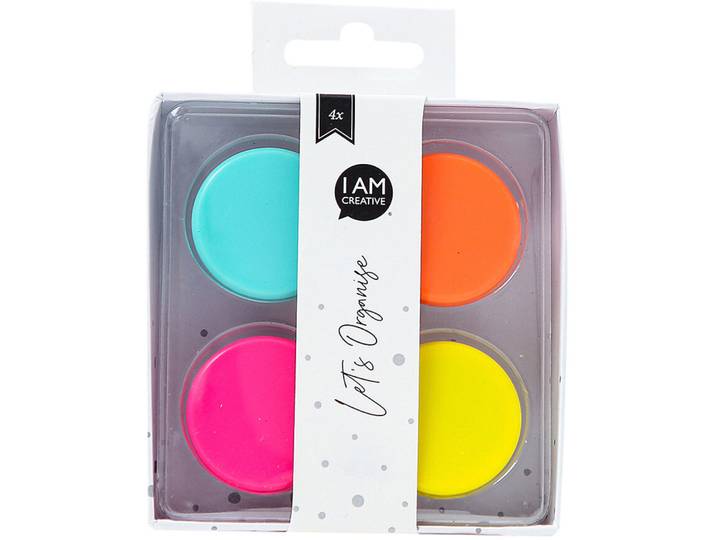 Magnetclip I am creative bunt Metall/Kunststoff Set