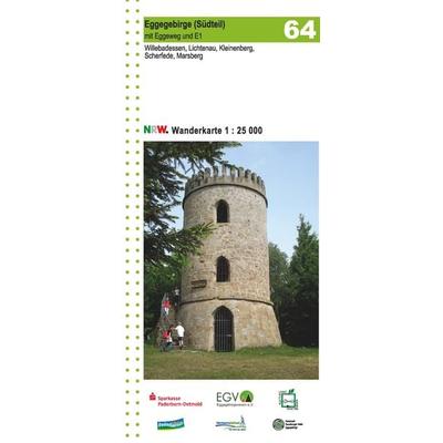 Eggegebirge (Südteil) mit Eggeweg und E1 Blatt 64, topographische Wanderkarte NRW, Sonstige von Geobasisdaten: Land NRW, GeoMap, 978-3-95965-037-3