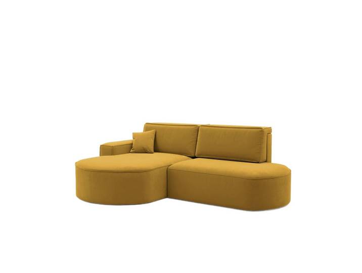 Kaiser Möbel Ecksofa Modena Pro - Komfort Und Stil Stoff Salvador Gelb Links, Holz, 278x179 cm, Wohnzimmer, Sofas & Couches, Wohnlandschaften, Ecksofas