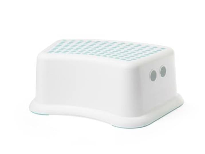 IKEA Tabouret pour enfant FÖRSIKTIG - 13 cm de haut - Blanc/turquoise