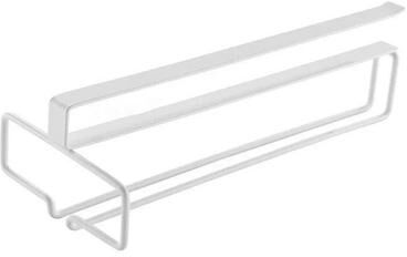 Uplift Treasures Under Cabinet Wine Glass Holder Metal Hanging Rack white