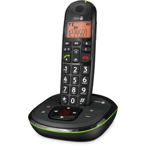 Doro Telefon PhoneEasy 105wr, schwarz, Großtastentelefon, schnurlos, mit Anrufbeantworter