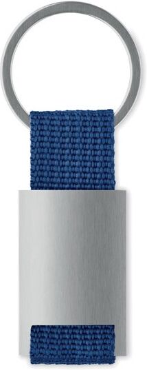 Porte-clés personnalisé rectangulaire TECH bleu