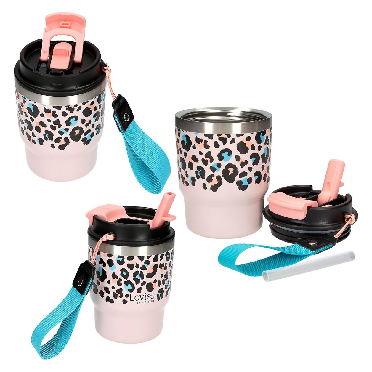 Depesche To Go Becher LOVIES Leomuster rosa 360ml (0.36 l) (76567471)