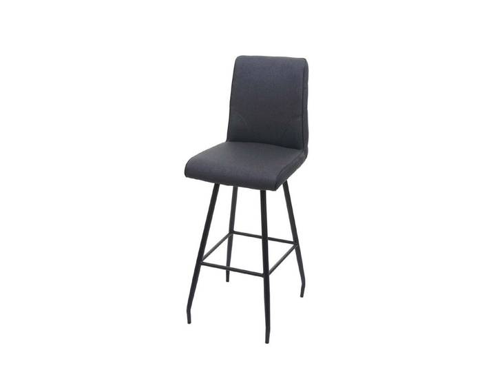 PROREGAL® Barhocker Barstuhl mit Lehne Sitzhöhe 75cm Fußablage Stahl Stoff, Farbe
