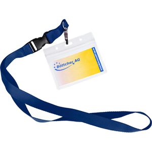 Webbomb Kartenhalter 6671, PVC, mit Textilband, für 1 Karte, royalblau