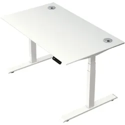 Kerkmann Steh-Sitztisch »Move 2 Plus« 140 x 80 cm - Gestell weiß weiß, 140x127x80 cm