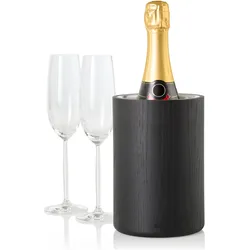 AdHoc Wein-/Sekt-/Champagnerkühler Vine Eschenholz Schwarz, Flaschenkühler, Schwarz