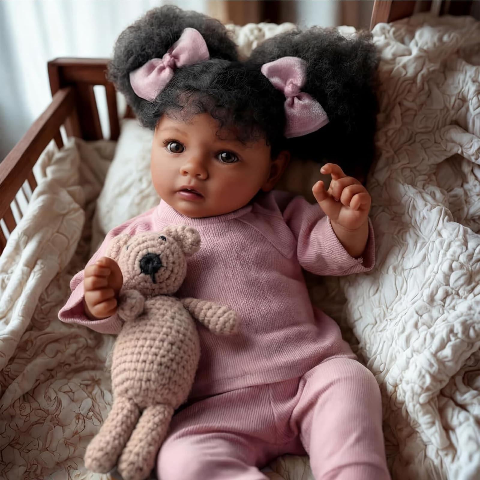 Solidchoice Reborn Pop met Krullend Haar en Accessoires