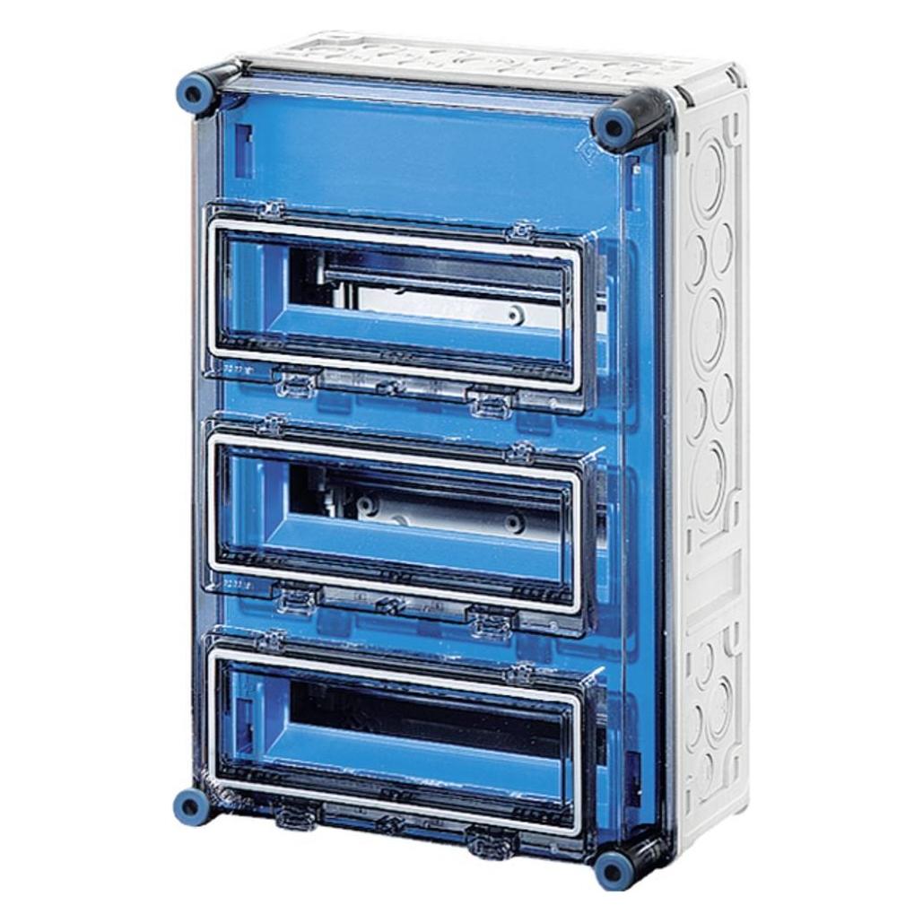 Hensel HEN Mi 1337 Mi-Automatengehäuse, 36 TE, mit 3 Klappdeckel (4012591656173)