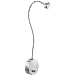 Hochwertige LED Wandleuchte nickel matt, satiniert chrom 3W  Globo SERPENT 24109W