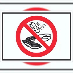 HB-Druck Nüsse und Kerne essen verboten Aufkleber Symbol A5 (148x210mm)