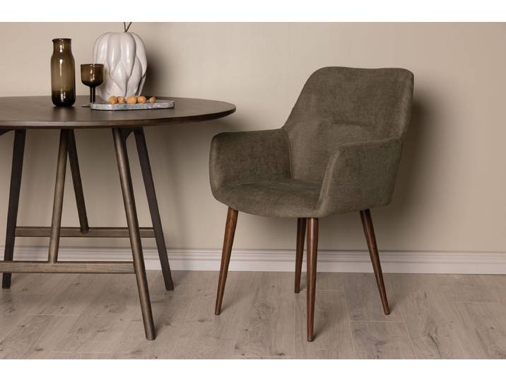 2er Set - Stuhl Future mit Beinen in modernem Walnussbraun - Braun - Luxusbetten24