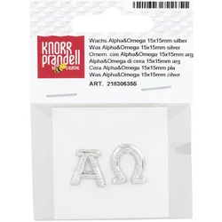 6x Knorr Prandell Wachs-Alpha und Omega 15x15mm silber 1 Paar