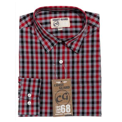 Kurzarmhemd TERRAX WORKWEAR "Sommerhemd 46023 Arm", Herren, Gr. 49, EURO, rot (rot, schwarz), Obermaterial: 100% Baumwolle CO., Hemden