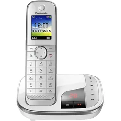 Panasonic KX-TGJ322GW, Telefon, Schwarz, Weiss, Rot