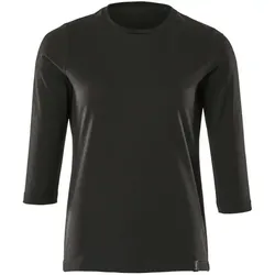 Damen 3/4 Arm-Shirt "20191" Crossover - 6XL - vollschwarz