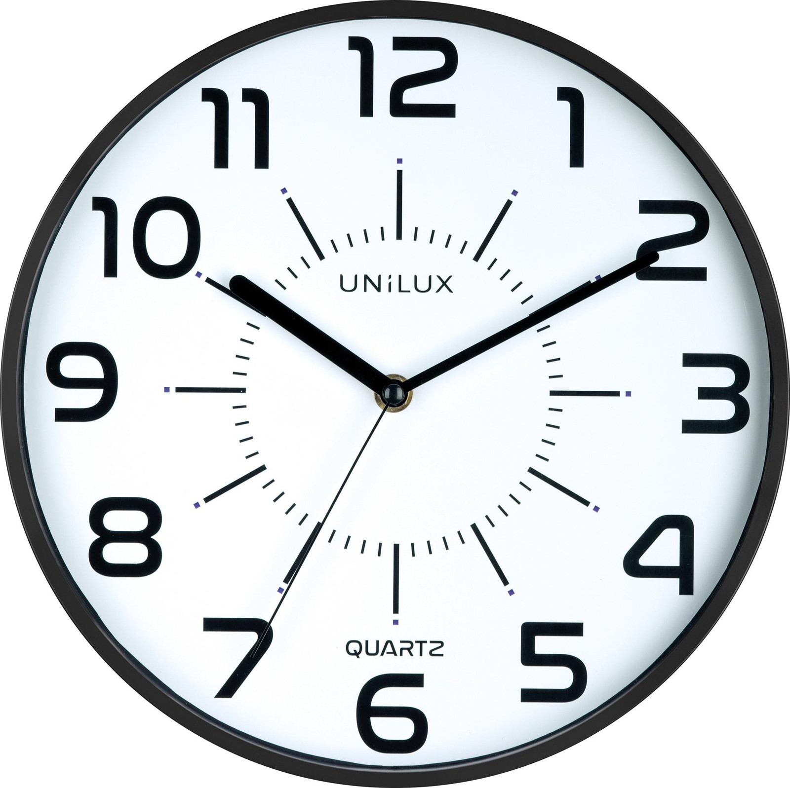 UNiLUX Wandklok POP Zwart Ø 28 cm met stil kwarts uurwerk