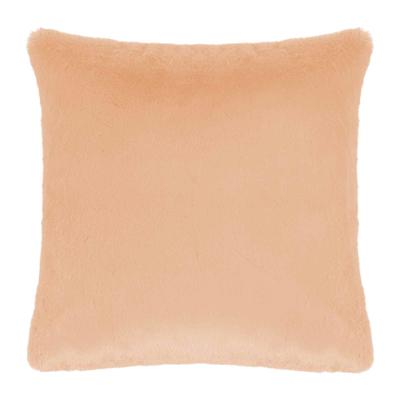 Dekokissen PAD "GAZELLE", beige (apricot, unifarben), B:40cm L:40cm, Polyester, Dekokissen_Sitzkissen_Kissenhüllen, Samtweich mit edler Schimmer-Textur