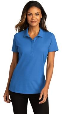 Port Authority LK810 Women's SuperPro React Polo Shirt in Strong Blue size 4XL   Polyester Blend