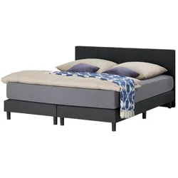Boxspringbett  Cisano , schwarz , Maße (cm): B: 180 H: 91
