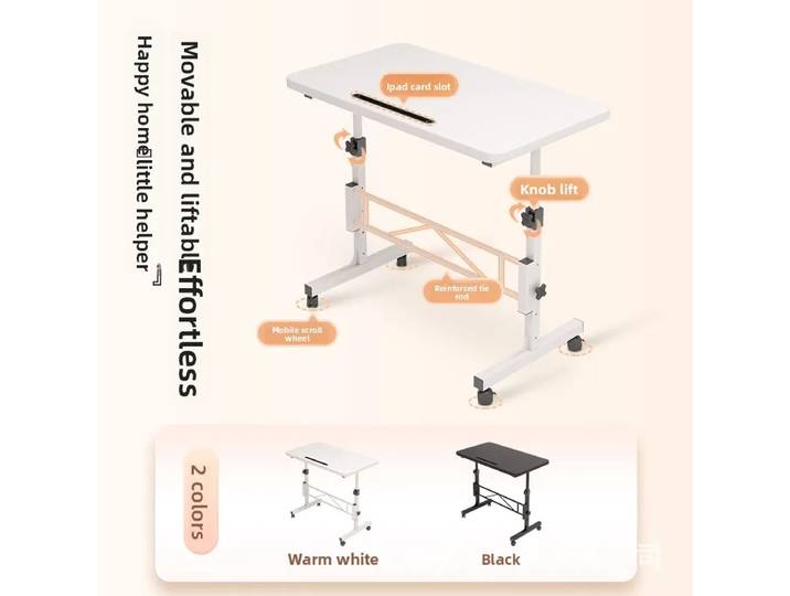 Bureau d'ordinateur pour la maison, table d'étude pour étudiant, bureau mobile réglable en hauteur, bureau d'écriture, établi