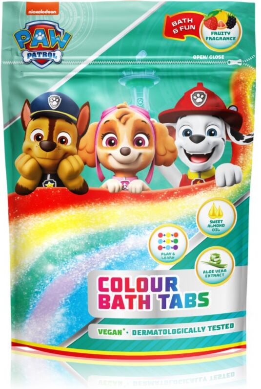 Nickelodeon Paw Patrol Colour Bath Tabs produit pour le bain pour enfant 9x16 g