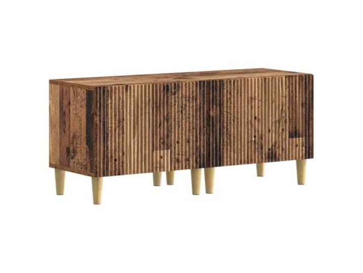 PUGYNBK TV-Schrank aus technischem Holz mit wendbaren Türen Schlankes Design, feuchtigkeitsbeständig, geräumige Aufbewahrung für Wohnzimmer
