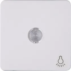 Kopp 330213006 HK02 - Flächenwippe mit Linse und Symbol ”Licht”, Farbe: arktisweiß