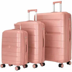 Avizar 3-teiliges Hartschalen-Kofferset, Koffer, Pink, Rosa