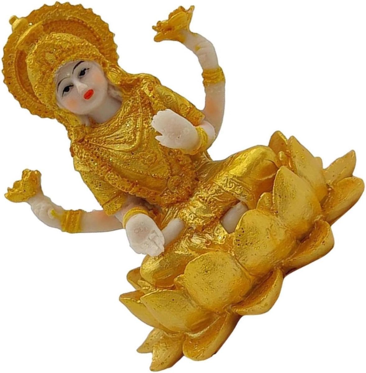 Boeddha Beeldje Decoratie Figuur Multicolor - Hoogte: 10 cm