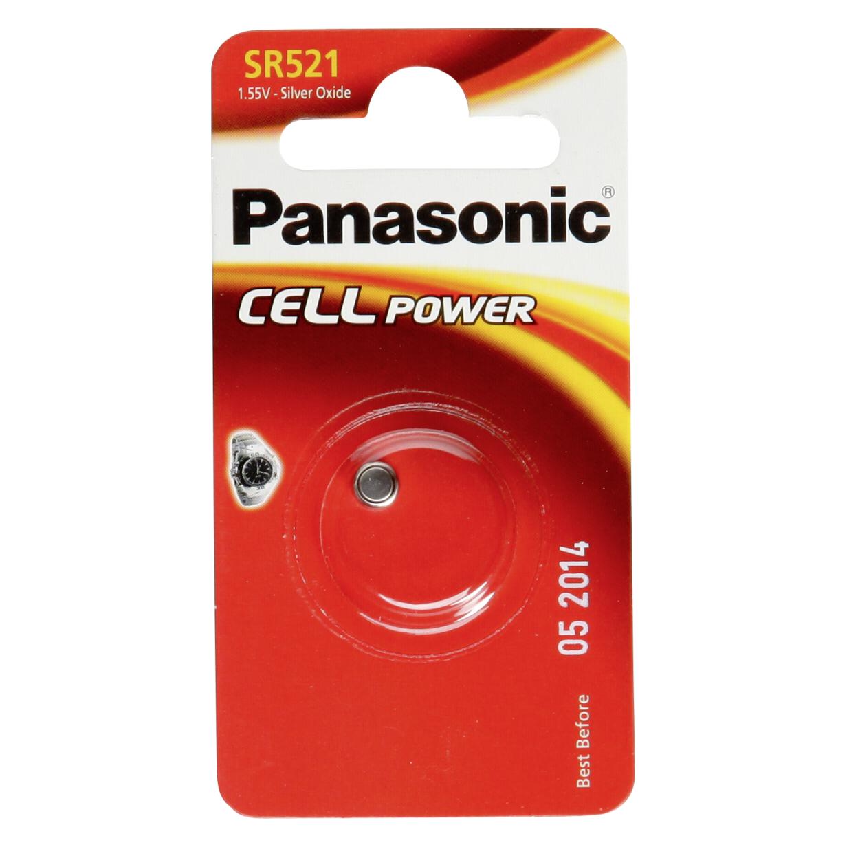 Panasonic Silver Oxide SR521 (1 Stk., SR63, 17 mAh) (SR-521EL/1B)