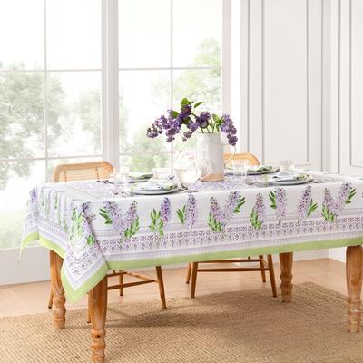 Threadmade Lilac Garden Floral Tablecloth