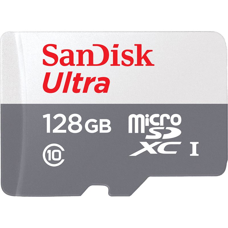 128GB SanDisk Ultra R80 microSDXC, UHS-I, Class 10 (SDSQUNS-128G-GN6MN)