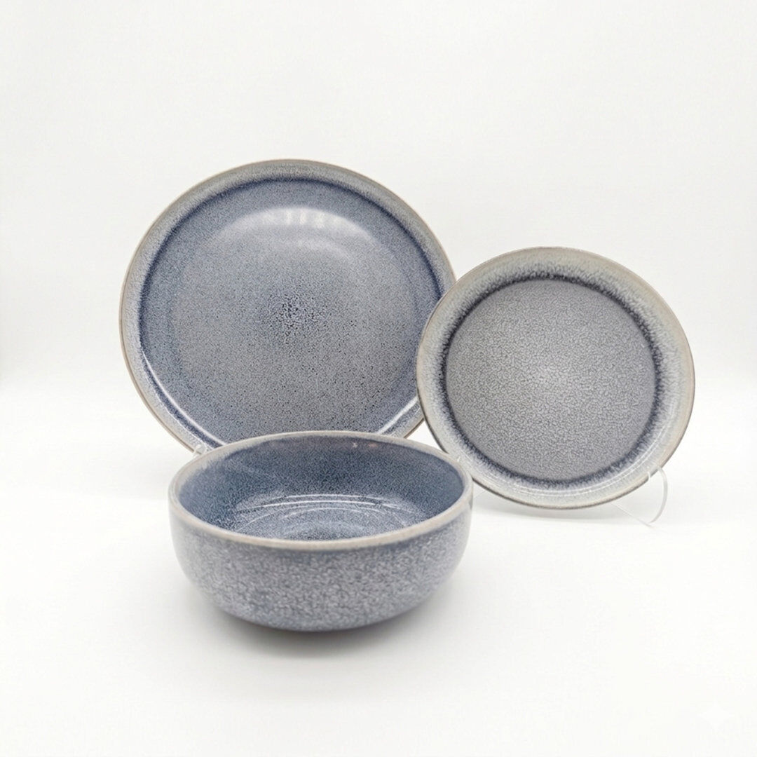 Brayden Studio Stoneware Dinnerware Set Piece - Service for 6 Blue