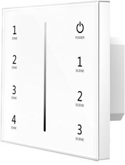 Isoled Sys-Pro 4 Zonen Einbau-Touch-Funk-Bedienung 4x0-10v Output,Weiß, 85-265v