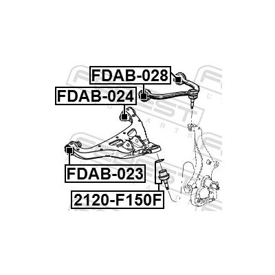 FEBEST Trag-/Führungsgelenk 2120-F150F Vorderachse unten für Chrysler Ford