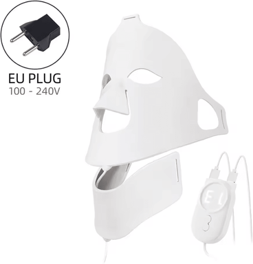 Inspire Curations 7 Color LED Silicone Face Mask Light Therapy Beauty Device For Home Skin Care eu Plug