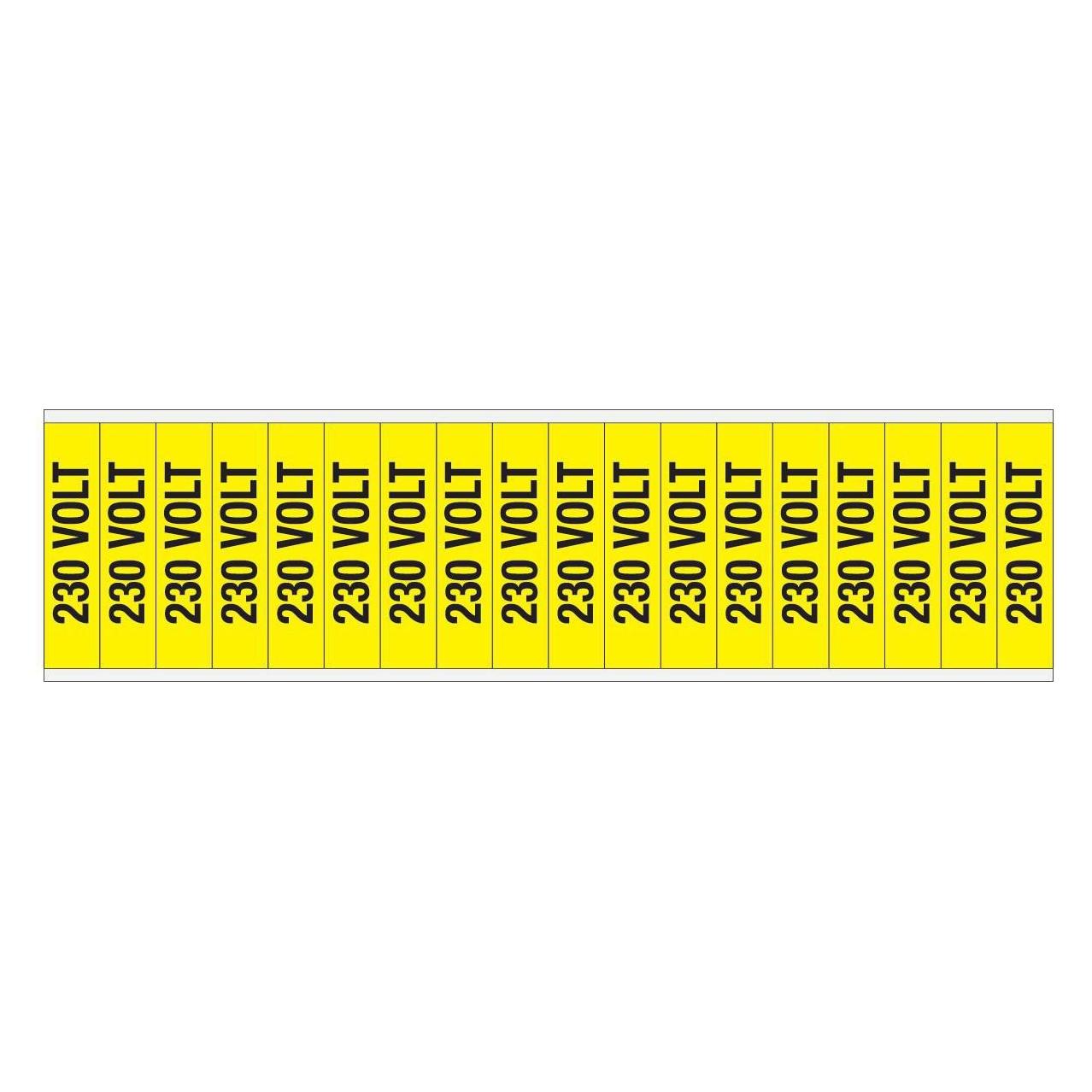 Brady Kennzeichnungen für Leitungen und Stromspannung, 230 Volt (VOLTAGE MARKERS CV 230 VOLT C)