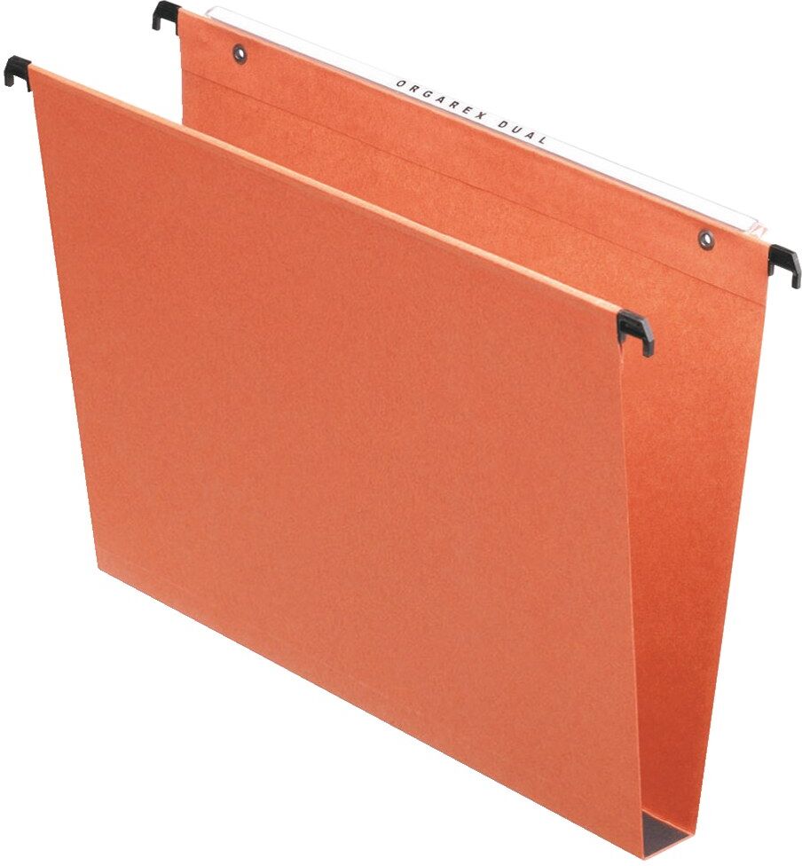 Esselte Orgarex Kori Vertical Suspension File Foolscap Orange (Pack of 50) - Square Base