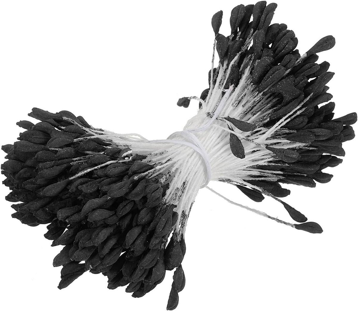 340 stuks Bloem Meeldraden Pistils - Kunstbloemen Meeldraden met Dubbele Kop - Zwart
