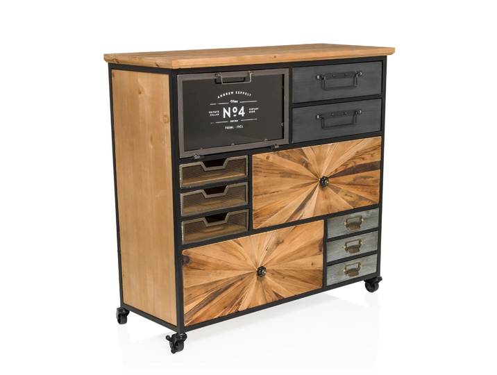 CONTINENTO XL - Sideboard Holzfarben dunkel