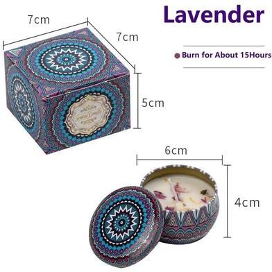 Uplifted Finds Vintage Scented Candles Soy Wax Jars Flower Fragrance Home Decoration Wedding Birthday Gifts 1 Pc Lavender