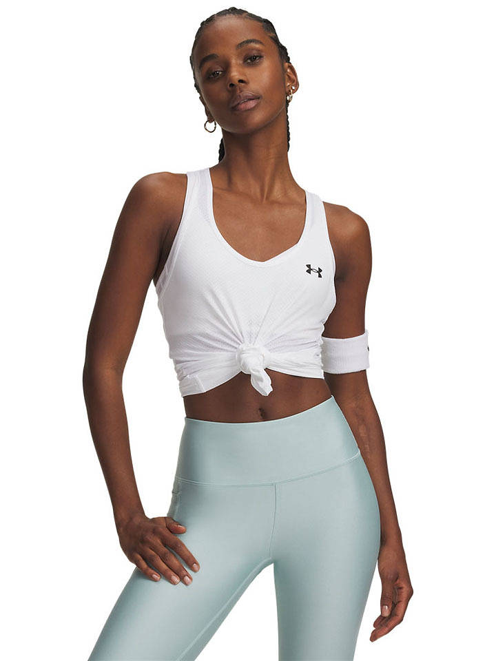 Under Armour Trainingstop ''Tech Mesh Racer'' in Weiß - M