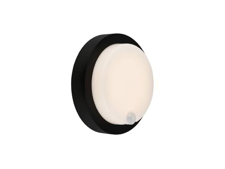 BRILONER - Lampe d'extérieur avec détecteur de mouvement\, Lampe murale avec accu\, Lampe avec accu\, Lumière blanche chaude\, Noir\, 170x55 mm (DxH)